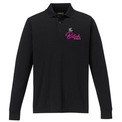 Adult Vulgar Saying The Bitch Is Back Best Friend Love Gift Funny Gift Performance Long Sleeve Polo