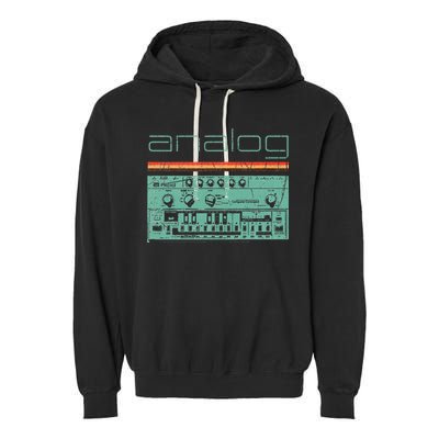 Analog Vintage Synthesizer Garment-Dyed Fleece Hoodie