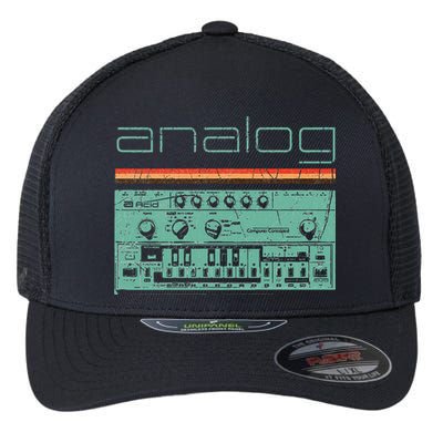 Analog Vintage Synthesizer Flexfit Unipanel Trucker Cap