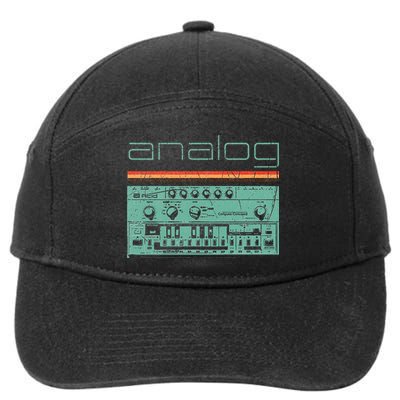 Analog Vintage Synthesizer 7-Panel Snapback Hat