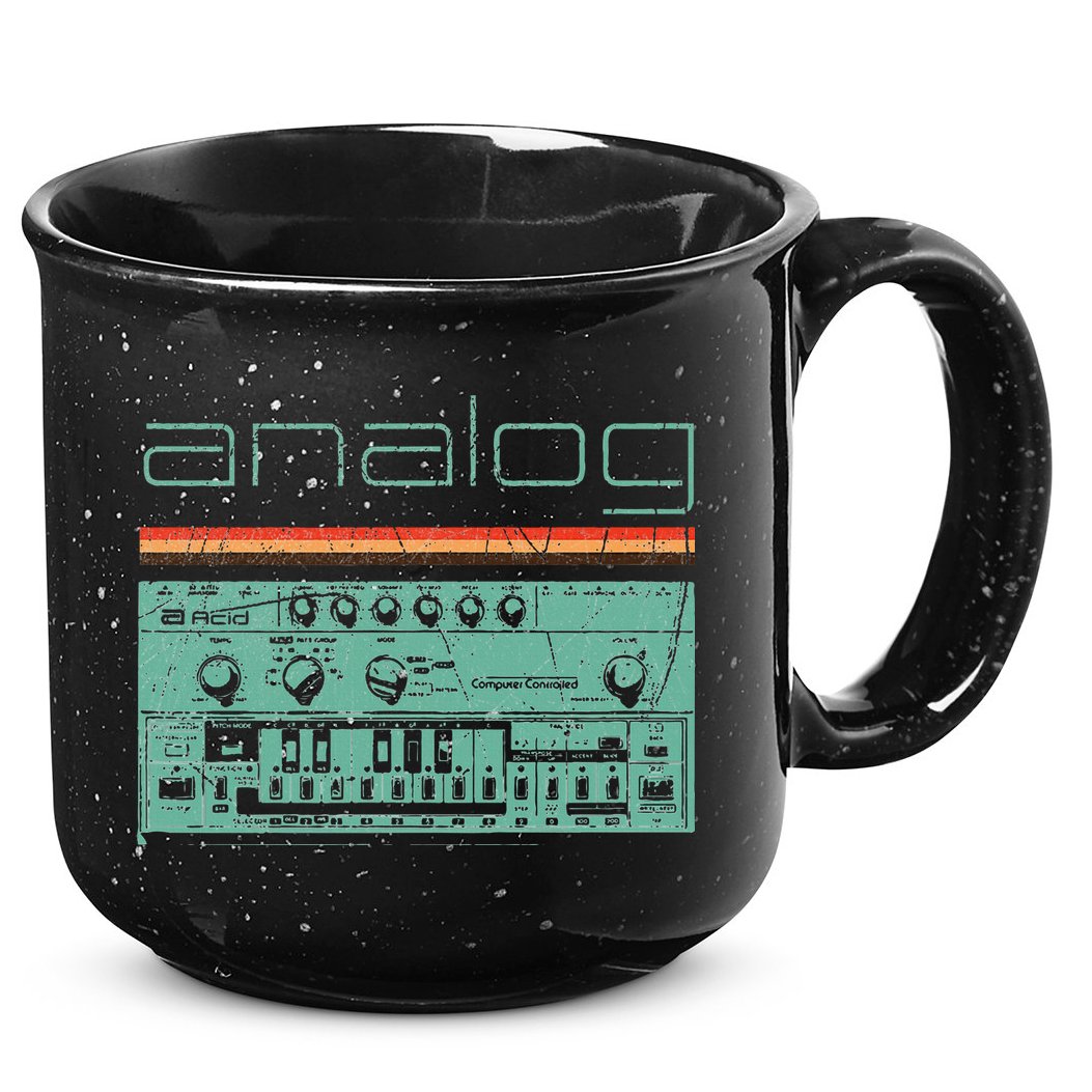 Analog Vintage Synthesizer 15oz Campfire Ceramic Mug