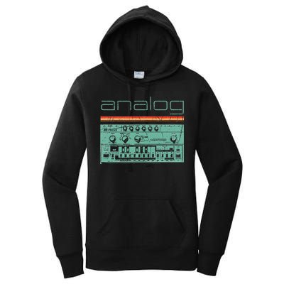 Analog Vintage Synthesizer Women's Pullover Hoodie