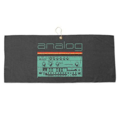 Analog Vintage Synthesizer Large Microfiber Waffle Golf Towel