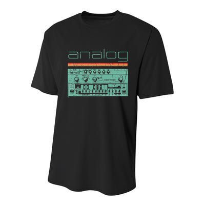 Analog Vintage Synthesizer Youth Performance Sprint T-Shirt