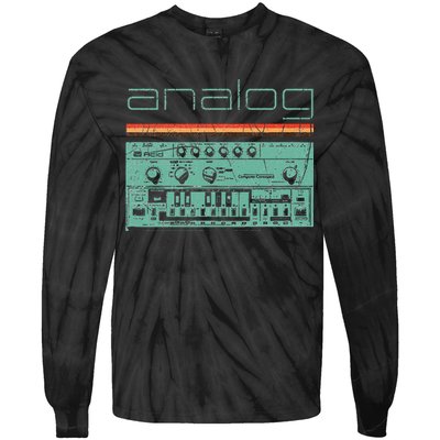 Analog Vintage Synthesizer Tie-Dye Long Sleeve Shirt