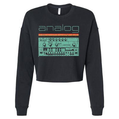 Analog Vintage Synthesizer Cropped Pullover Crew