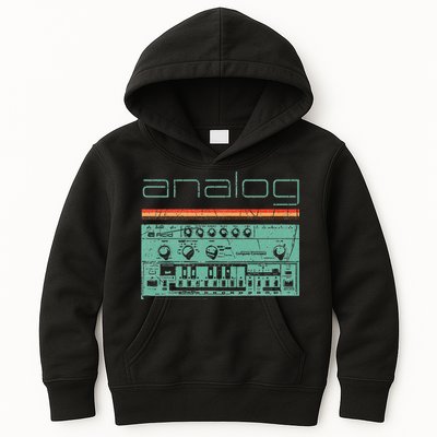 Analog Vintage Synthesizer Kids Hoodie