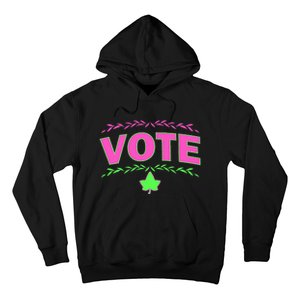 Aka Vote Sorority P.I.N.K. And Green Paraphernalia Voting Hoodie