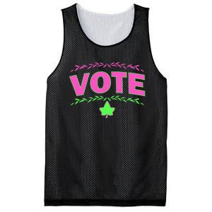 Aka Vote Sorority P.I.N.K. And Green Paraphernalia Voting Mesh Reversible Basketball Jersey Tank