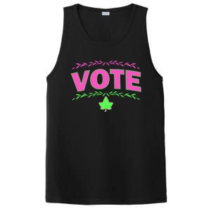 Aka Vote Sorority P.I.N.K. And Green Paraphernalia Voting PosiCharge Competitor Tank