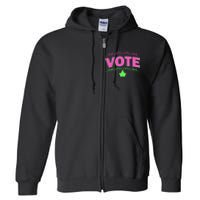 Aka Vote Sorority P.I.N.K. And Green Paraphernalia Voting Full Zip Hoodie