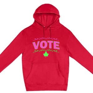 Aka Vote Sorority P.I.N.K. And Green Paraphernalia Voting Premium Pullover Hoodie