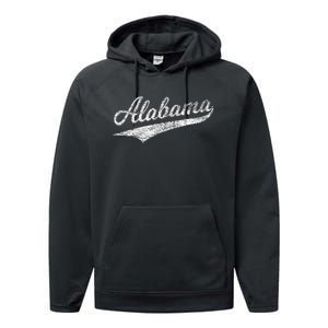 Alabama Varsity Script Classic Sports Jersey Performance Fleece Hoodie