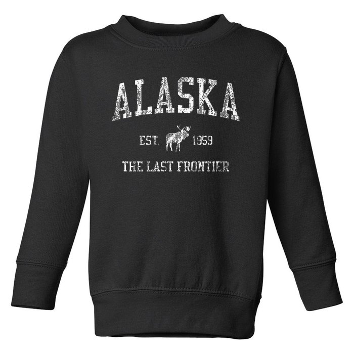 Alaska Vintage Sports Design Alaskan Toddler Sweatshirt