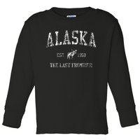 Alaska Vintage Sports Design Alaskan Toddler Long Sleeve Shirt