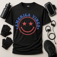 America Vibes Smiley 4th Of July Performance Shirt