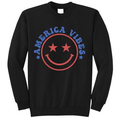 America Vibes Smiley 4th Of July Sweatshirt