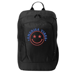 America Vibes Smiley 4th Of July City Backpack