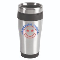 America Vibes Smiley 4th Of July 16oz Travel Tumbler