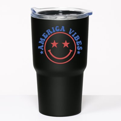 America Vibes Smiley 4th Of July Tumbler