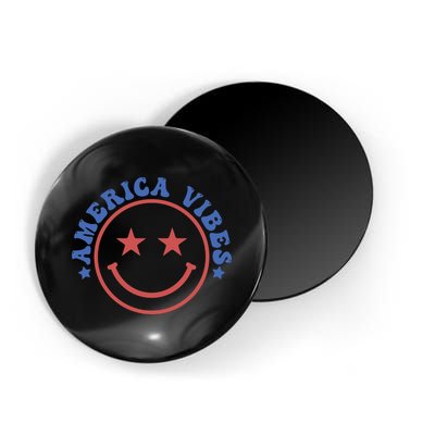 America Vibes Smiley 4th Of July Magnet