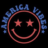 America Vibes Smiley 4th Of July Magnet