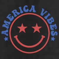 America Vibes Smiley 4th Of July 25L Jumbo Tote