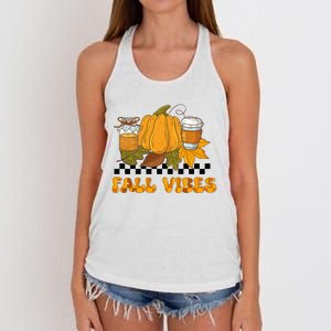 Autumn Vibes Seasonal Graphic Women's Knotted Racerback Tank