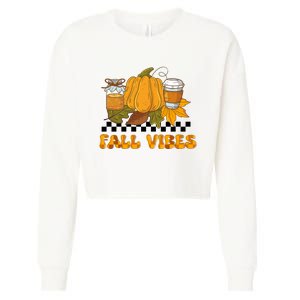 Autumn Vibes Seasonal Graphic Cropped Pullover Crew