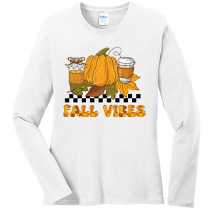 Autumn Vibes Seasonal Graphic Ladies Long Sleeve Shirt