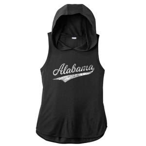 Alabama Varsity Script Classic Sports Jersey Style Ladies PosiCharge Tri-Blend Wicking Draft Hoodie Tank