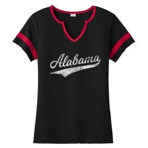 Alabama Varsity Script Classic Sports Jersey Style Ladies Halftime Notch Neck Tee