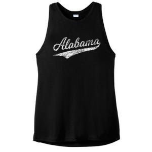 Alabama Varsity Script Classic Sports Jersey Style Ladies PosiCharge Tri-Blend Wicking Tank