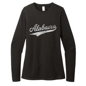 Alabama Varsity Script Classic Sports Jersey Style Womens CVC Long Sleeve Shirt