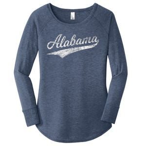 Alabama Varsity Script Classic Sports Jersey Style Women's Perfect Tri Tunic Long Sleeve Shirt