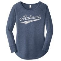 Alabama Varsity Script Classic Sports Jersey Style Women's Perfect Tri Tunic Long Sleeve Shirt