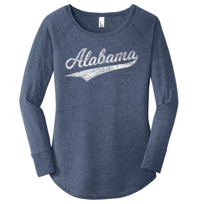 Alabama Varsity Script Classic Sports Jersey Style Women's Perfect Tri Tunic Long Sleeve Shirt