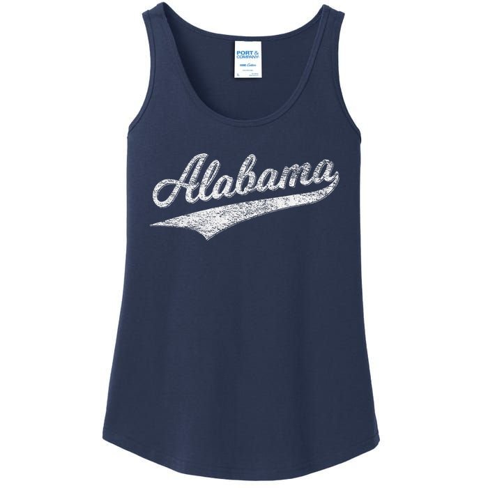 Alabama Varsity Script Classic Sports Jersey Style Ladies Essential Tank