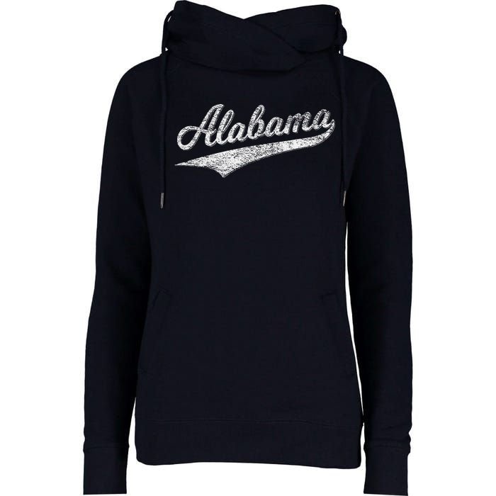 Alabama Varsity Script Classic Sports Jersey Style Womens Funnel Neck Pullover Hood