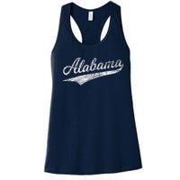 Alabama Varsity Script Classic Sports Jersey Style Women's Racerback Tank