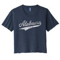 Alabama Varsity Script Classic Sports Jersey Style Women's Crop Top Tee