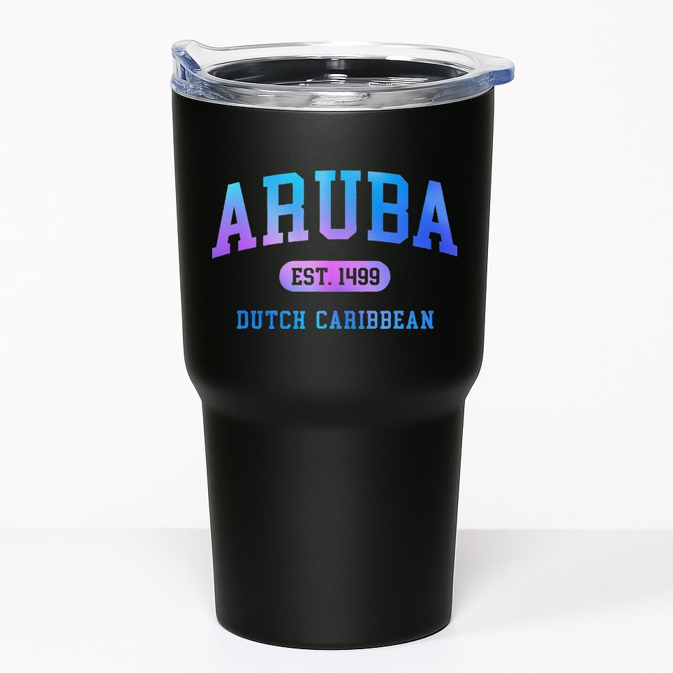 Aruba Vacation Souvenir Colorful Tumbler