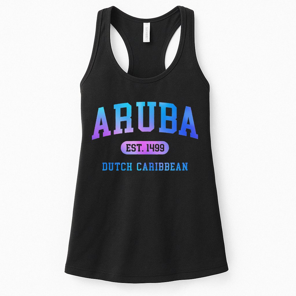Aruba Vacation Souvenir Colorful Womens Tank Top