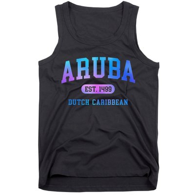 Aruba Vacation Souvenir Colorful Tank Top
