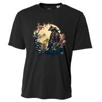 Aesthetic Vintage Samurai Japanese Art Samurai Retro Cherry Cooling Performance Crew T-Shirt