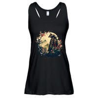 Aesthetic Vintage Samurai Japanese Art Samurai Retro Cherry Ladies Essential Flowy Tank