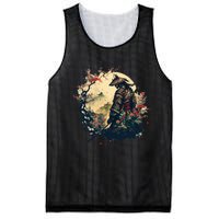 Aesthetic Vintage Samurai Japanese Art Samurai Retro Cherry Mesh Reversible Basketball Jersey Tank