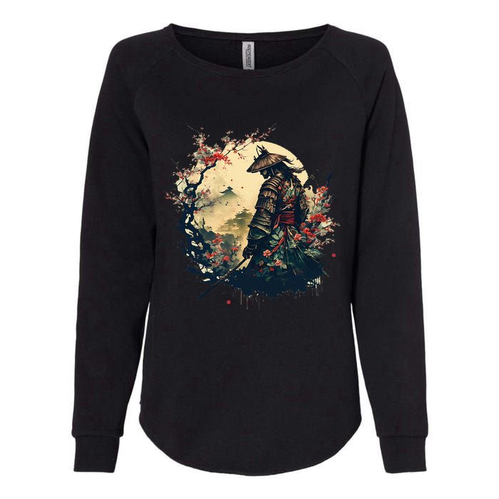 Aesthetic Vintage Samurai Japanese Art Samurai Retro Cherry Womens California Wash Sweatshirt