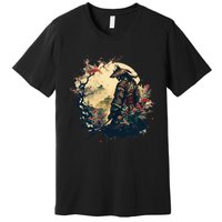 Aesthetic Vintage Samurai Japanese Art Samurai Retro Cherry Premium T-Shirt