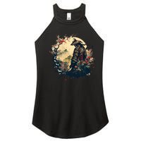 Aesthetic Vintage Samurai Japanese Art Samurai Retro Cherry Women's Perfect Tri Rocker Tank